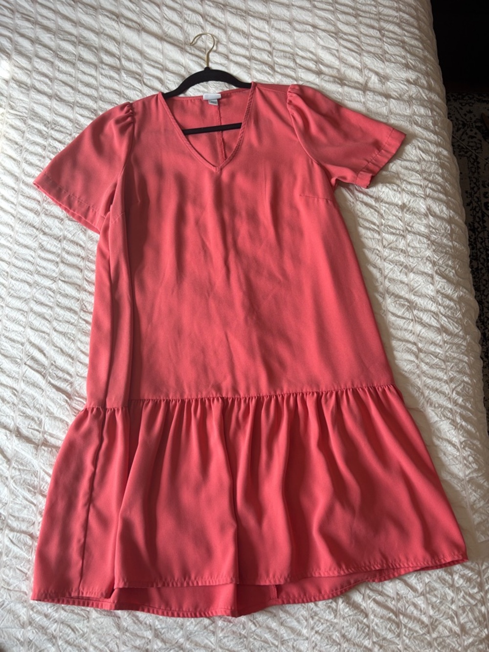 a new day Coral Pink Midi Dress